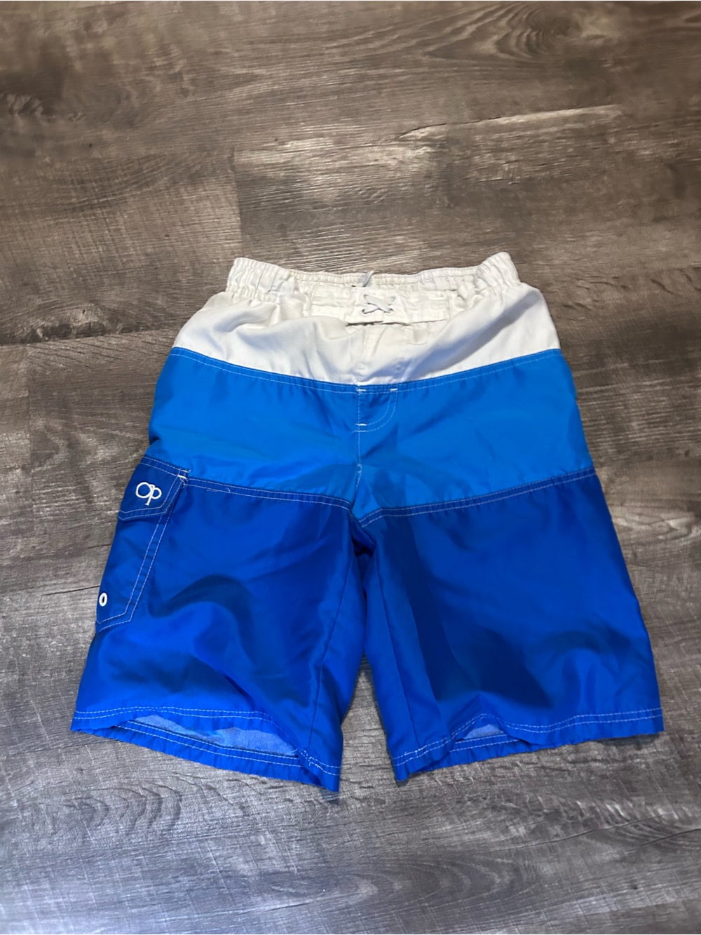 OP Boys Blue Colorblock Swim Shorts